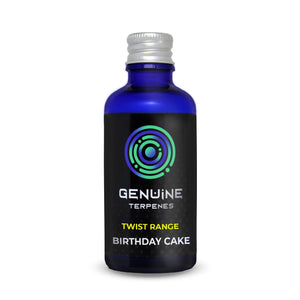 Genuine Terpenes bottle with Birthday Cake flavour terpenes