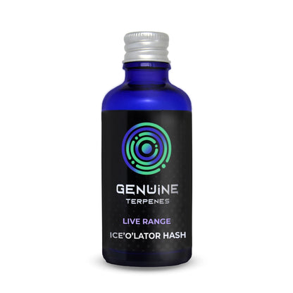 Genuine Terpenes bottle with Ice'O'Lator Hash flavour terpenes